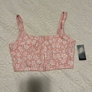 Light Pink Floral Corset Top